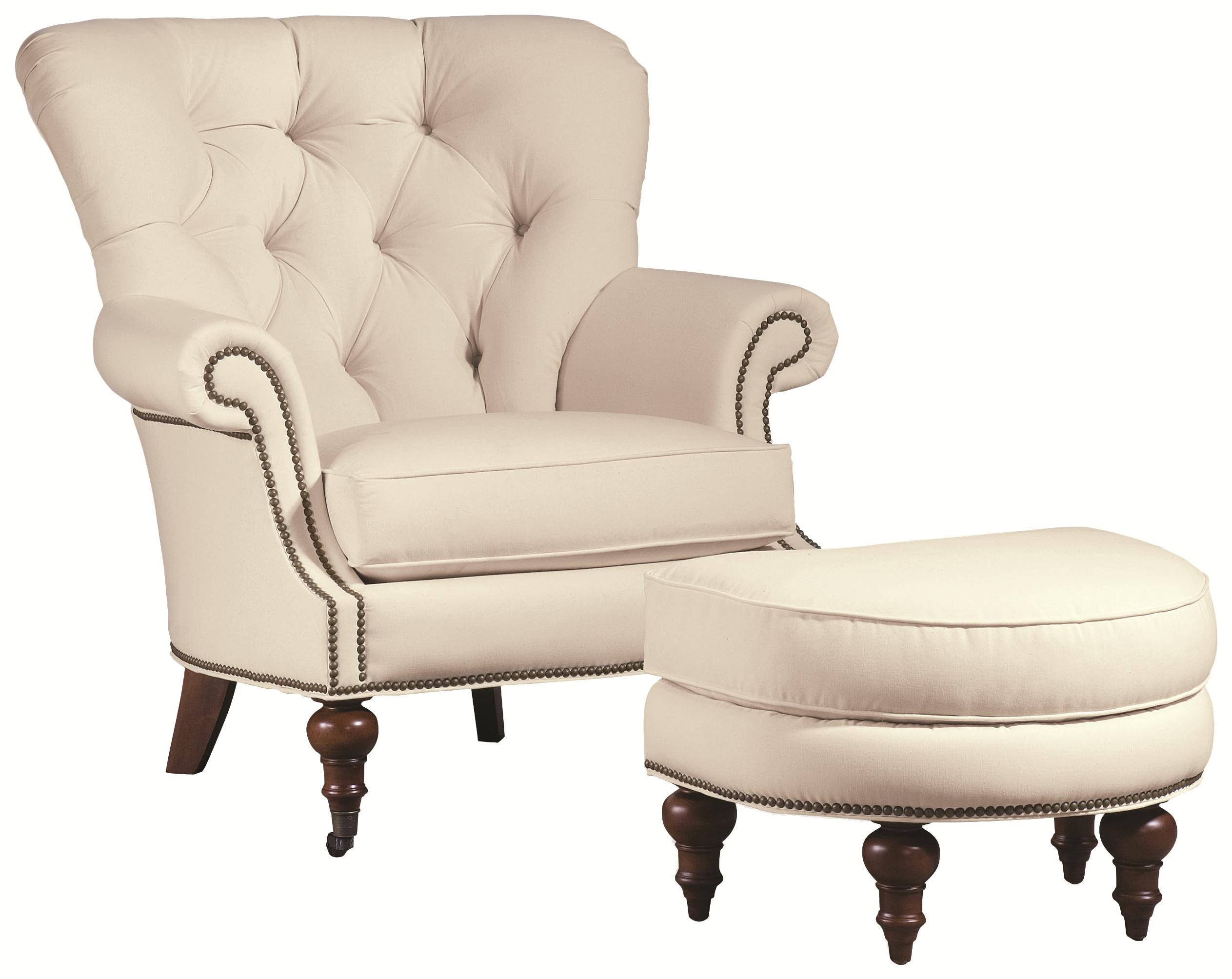 Thomasville® Upholstered Chairs and Ottomans Vienna Tufted Back Chair